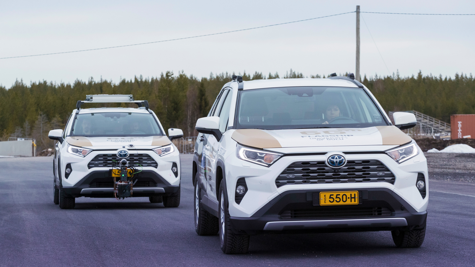 6G test cars at the OuluZone track.